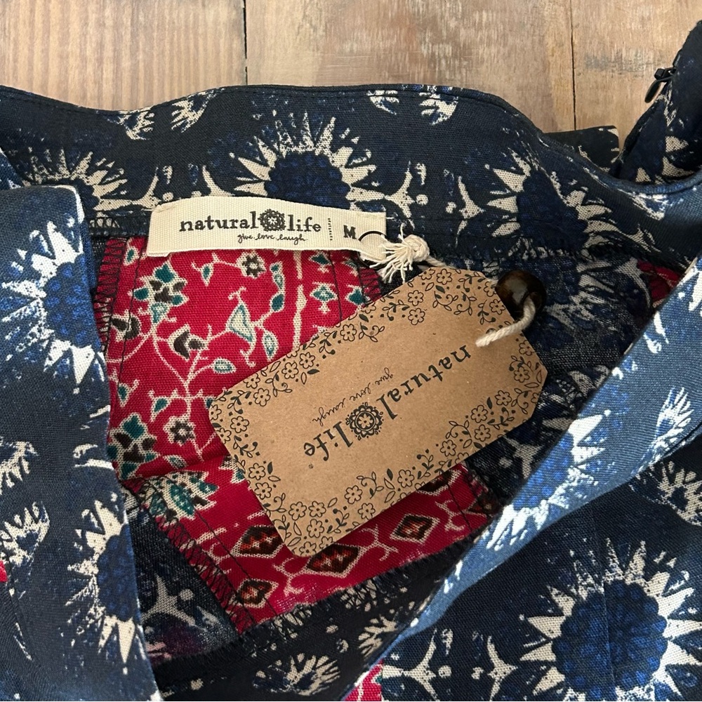Natural Life Navy & Red Boho Maxi Skirt - Picture 8 of 12